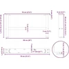 Kavos staliuko kojelės, balta, 2 vnt., 70x(30-31)cm, plienas