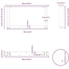 Kavos staliuko kojelės, 2 vnt., antracito spalvos, 60x(30-31) cm, plienas