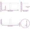 Kavos staliuko kojelės, 2 vnt., baltos, 60x25x(30-31) cm, plienas