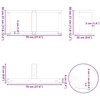 Kavos staliuko kojelės, 2 vnt., baltos, 70x25x(30-31) cm, plienas, T formos