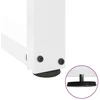 Kavos staliuko kojelės, T formos, 2 vnt., baltos, 40x25x(30-31) cm, plienas