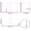 Kavos staliuko kojelės, T formos, 2 vnt., 50x25x(30-31)cm