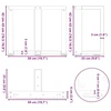 Kavos staliuko kojelės, 2 vnt., baltos, 50x25x(42-43) cm, plienas, T formos