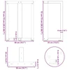 Valgomojo stalo kojelės, 2 vnt., baltos, 50x35x(72-73) cm, plienas, T formos