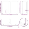 Valgomojo stalo kojelės, 2 vnt., baltos, 90x35x(72-73) cm, plienas, T formos