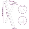 Valgomojo stalo kojos, 2 vnt., antracito spalvos, 80x(72-73) cm, plienas