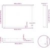 Kavos staliuko kojelės, U formos, 2 vnt., juoda, 100x(72-73) cm