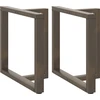 Valgomojo stalo kojelės, 2 vnt., juodos, 70x35x(72-73) cm, plienas