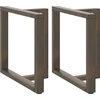 Valgomojo stalo kojelės, 2 vnt., juodos, 80x35x(72-73) cm, plienas