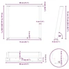 Valgomojo stalo kojelės, U formos, 2 vnt., natūralus plienas, 80x(72-73) cm, plienas