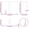 Valgomojo stalo kojelės, 2 vnt., juodos, 90x35x(72-73) cm, plienas