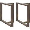 Valgomojo stalo kojelės, 2 vnt., juodos, 90x35x(72-73) cm, plienas