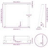 Valgomojo stalo kojelės, U formos, 2 vnt., natūralus plienas, 90x(72-73) cm, plienas