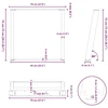 Valgomojo stalo kojelės, U formos, 2 vnt., balta, 70x(72-73)cm