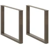 Valgomojo stalo kojelės, U formos, 3 vnt., natūralus plienas, 100 x (72-73) cm, plienas