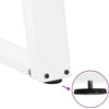 Konsolinio stalo kojelės, U formos, 2 vnt., baltos, 28x(72-73) cm, plienas