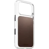 Nomad Skaidrus odinis dėklas, rustinė ruda (Horween) - iPhone 18 Pro/17 Pro