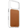 Nomad skaidrus odinis dėklas, balno spalvos (Horween) - iPhone 18 Pro/17 Pro