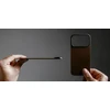 Dėklas Nomad Magnetic Leather Back, rustic rudos spalvos (Horween), Magsafe – iPhone 17 Pro