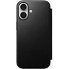 Dėklas Nomad Modern Leather Folio, juodas - iPhone 16