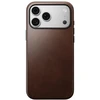NOMAD leather case for IPHONE 18 Pro Max/17 Pro Max compatible with MagSafe (Modern Odinis dėklas Horween Leather) rustic ruda