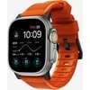Dėklas Nomad Rugged Strap, oranžinis/juodas - AW Ultra 2/1 (49mm) 9/8/7 (45mm)/6/SE/5/4 (44mm)/3/2/1 (42mm)