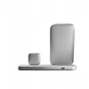 NOMAD Stand One Max - Qi2 belaidis įkroviklis, 25 W trims įrenginiams, suderinamas su „MagSafe“, 4 kartos (sidabrinis)