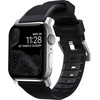 Nomad Rugged Strap, Apple Watch 42/44/45 mm, juoda / sidabrinė