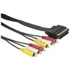 Video Kabelis SCART M - 6x CINCH M, 5m, juoda, EOL