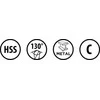 Grąžtas Komplet Komplektas Grąžtų rinkinys plienui ir ketui NWKa M-25, 1,0–13,0 mm, šlifuoti, HSS (25 vnt.)