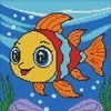 Norimpex Diamond Mosaic be rėmelio - Dreamy Fish