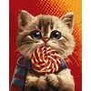 Art Active Candy Dailininko rinkinys su skaičiais Katė su saldainiais KHO6594 40x50 AP0036