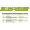 NORTON WHEEL-01 200mm x 32mm x 32mm A60M5VBE.