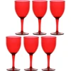 ROSE&TULIPANI FIABA 6 akrilinių vyno taurių rinkinys 400 ml, raudona