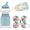 Kūdikių maitinimo buteliukas Suavinex Zero Anti-Colic Bottle Nipple Breastfeeding Silicone Mix 180ml