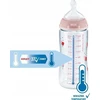 NUK 441120 butelis 300 ml temperatūros indikatorius 0-6 527911, 741926 rožinis