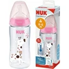 NUK 441120 butelis 300 ml temperatūros indikatorius 0-6 527911, 741926 rožinis