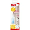 NUK 441120 butelis 300 ml temperatūros indikatorius 0-6 527911, 741926 rožinis