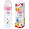 NUK 441120 butelis 300 ml temperatūros indikatorius 0-6 527911, 741926 rožinis