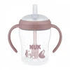 NUK Perfect Match mokomasis kūdikio buteliukas su silikoniniu šiaudeliu BEAR 150 ml