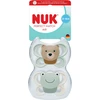 Nuk 446880 SILICONE PACIFIER AIR 0-6 2PCS BEAR/FROG 584451, 10175340