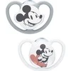 NUK 175281 čiulptukas 0-6 raminantis silikonas SPACE MICKEY MOUSE 2vnt