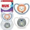 Nuk Perfect Match Air Night silikoniniai čiulptukai 0-6 mėn., šviečiantys tamsoje