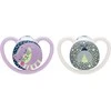 NUK 730578 Silikoninis čiulptukas 0-6m SPACE NIGHT 2 vnt.
