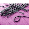 GTV Nylon Cable Ties 9 x 600 mm, 25 pcs, Juodas