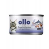 OLLO Cat nr 4 Tuna & vištiena with squid & shrimp in broth – šlapias kačių maistas – 70g