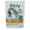 Gyvūnų maistas - Oasy Chunks in Gravy Pork 85g Be glitimo, be sojos