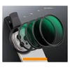 Kf Objektyvas Lęšis Filtras 2in1 Juodas Diffusion 1/4 + CPL Telefonui 67mm Klips / Kf01.2900v2