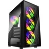 Fortron Midi Tower CMT192 korpusas, permatomas šonas, ATX, 4x RGB ventiliatorius, juodas