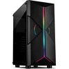 Inter tech Chassis IT-3306 Cavy Gaming Tower, ATX, 1xUSB3.0, 2xUSB2.0, PSU pasirinktinai, Lango šoninis skydelis, LED juostos priekyje , 120mm ARGB ventiliatorius, Juodas